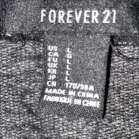 NWOT forever 21 black and gray top Size large - Picture 4 of 4